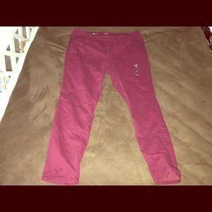 Burgundy jeans